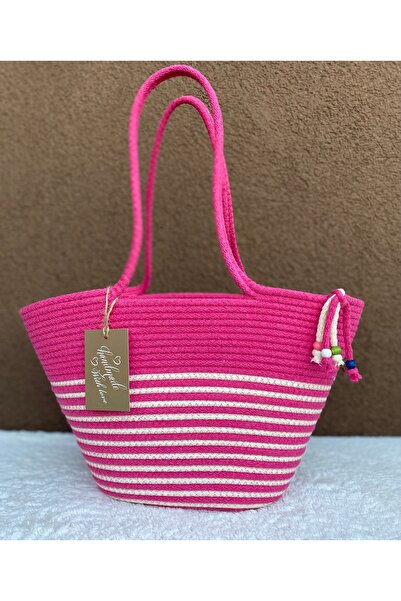 ELÇİÇEK HOME Ψάθινη τσάντα, τσάντα παραλίας, τσάντα ώμου