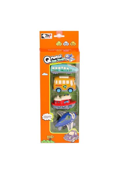 NEWBRENDHOME ألعاب تعليمية 0783-355 مركبات نقل معدنية قابلة للسحب والتحرير بم...