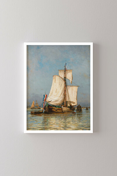 epiqart Sailing Boat - White Frame