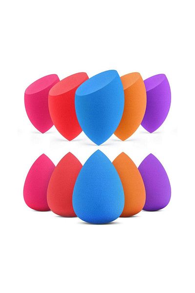 huitich 10-Piece Makeup Sponge Cosmetic Foundation Beauty Blender Set, Multicolor