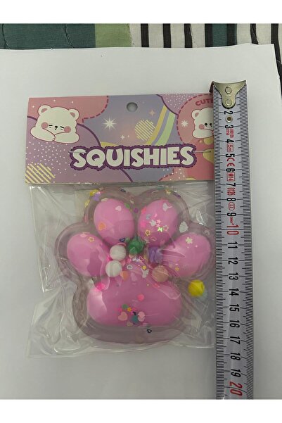 Twins Stars 1 ADET IŞIKLI Kedi Patisi Squishy Oyuncağı Sukuşi (BÜYÜK BOY)