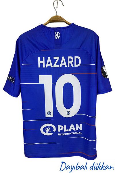 DAYIBALI DÜKKAN Dayibali Che Eden Hazard 2019/20 Blue Short Sleeve Europa League Final Jersey