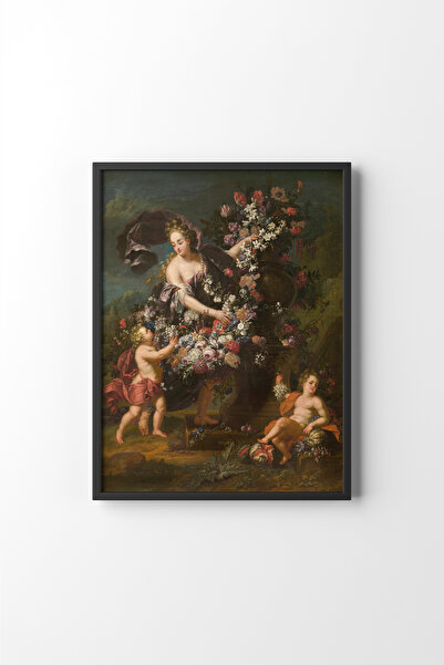 epiqart Figură Alegorice Florală - Cadru Negru