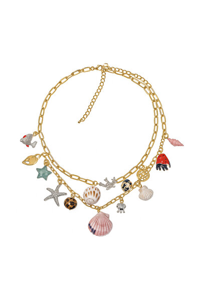 Venus Design 2li Charmlı Midye Kolye