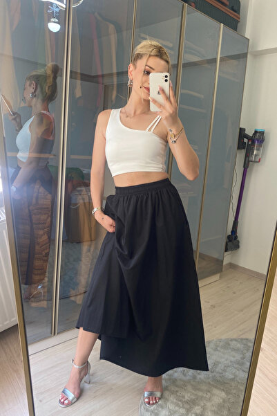 moddosa fashion ΜΑΚΡΙΑ ΦΟΥΣΤΑ ΠΟΠΛΙΝΗ ΜΕ ΤΣΕΠΕΣ ΚΑΙ ΕΛΑΣΤΙΚΗ ΜΕ ΤΗΝ ΜΕΣΗ