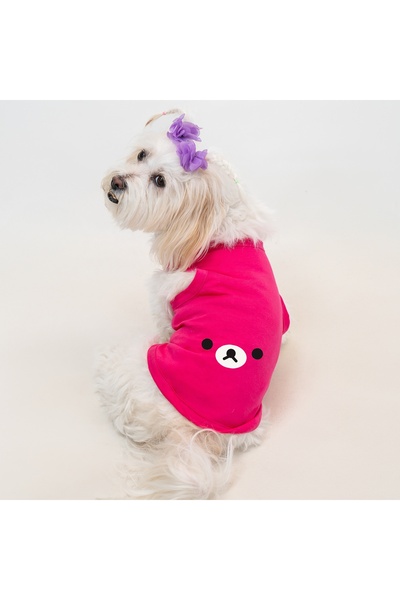 Buddy Store Kedi & Köpek Kıyafeti Giysileri Kıyafetleri - Baskılı Pembe Atlet...