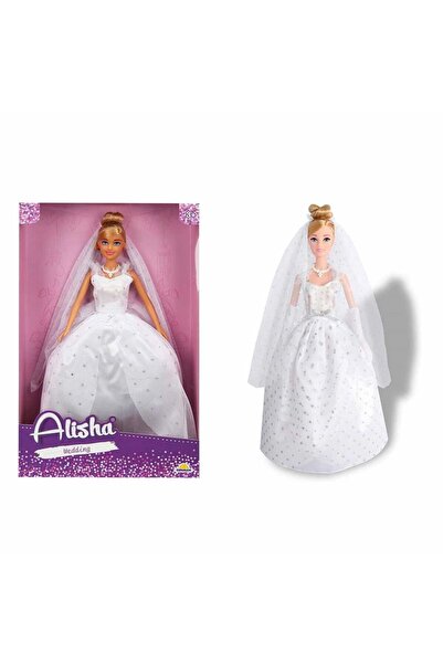 SPOR35 Kız Erkek Çocuk Oyuncak GELİNLİKLİ BEBEK ALİSHA 29CM Kız Erkek Çocuk Oyuncak Eğitici Oyuncaklar