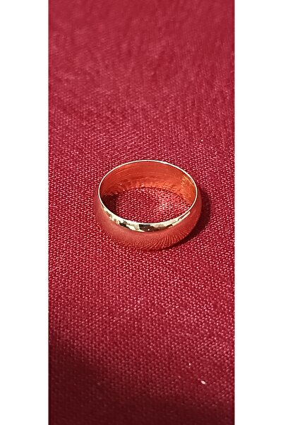 Nurtakı Nurtakı 7mm klasik Altın kaplama Renkli Geniş Çelik Alyans