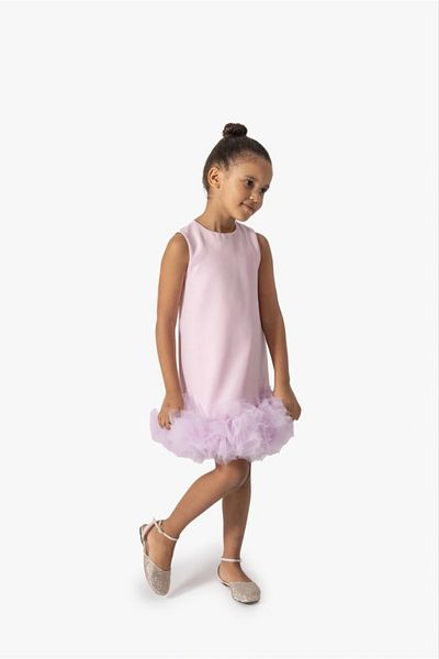 Kidmark Çocuk Modası Girl's Sleeveless Tutu Detailed Lilac Dress