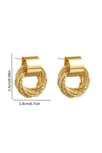 monalisatoka Kadın Gold Halka Küpe