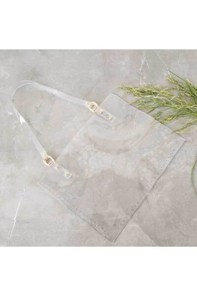 Ritzz Комплект прозрачни плажни чанти - златисти