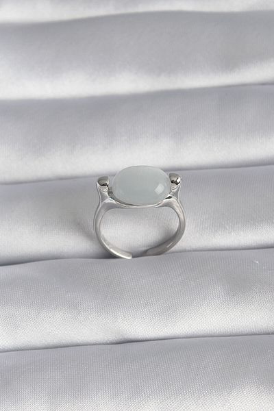 Clariss Brass Silver Color Pearlescent Women's Ring