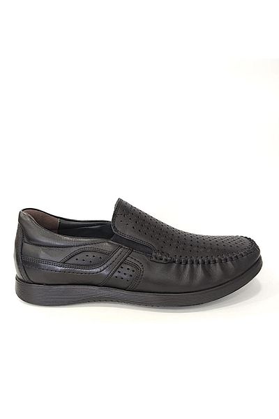 FOREX 2679 Genuine Leather Black Orthopedic Anatomical Casual Men's Shoes