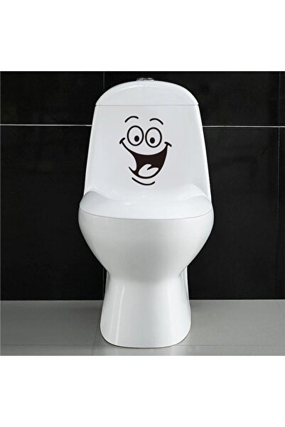 hediyenebak وجه مبتسم لطيف |   ملصق مقعد المرحاض للحمام مقاس 28 × 14 سم