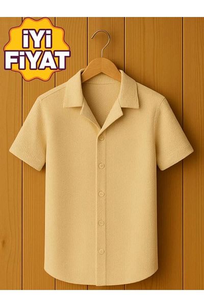 LC Waikiki Lc W Slim Fit Short Sleeve Button Ironing Unwilling Stylish Premium Men's Sports Shirt