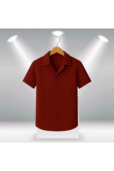 LC Waikiki Lc W 100% Cotton Stylish Premium Quality Men's Short Sleeve Summer Waffle Fabric Shirt