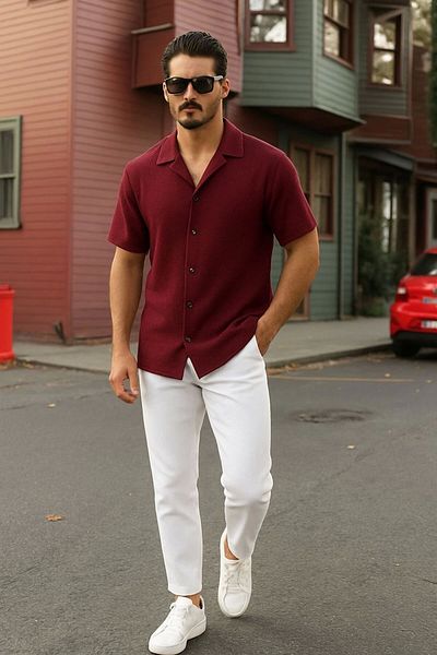 LC Waikiki Lc W Short Sleeve Button New Model Premium Quality Men's Summer Shirt