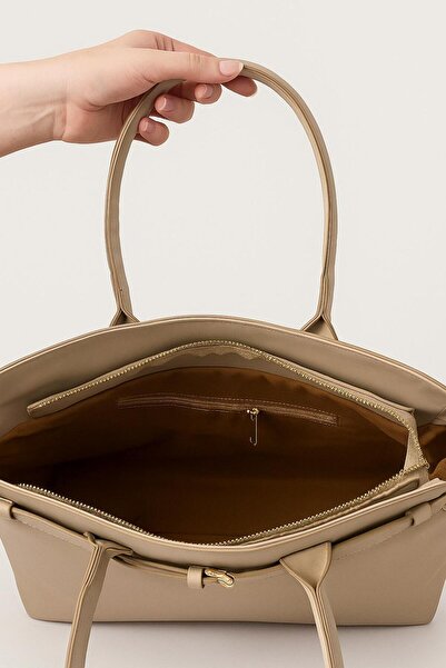 Timeless Kadın Klasik El ve Omuz Çantası – Kahverengi Renk