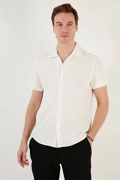 Store Wide Collar Short Sleeve Men's Summer Shirt