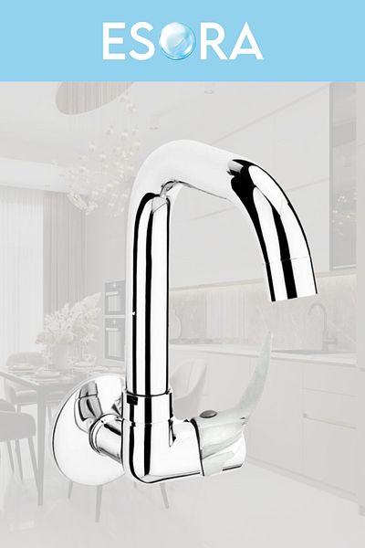 ESORA Mix Single Wall Corner Pipe Sink Faucet Fountain