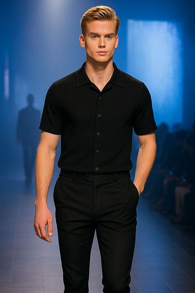 LC Waikiki Lc W Men's Luxury Premium Quality Short Sleeve Shirt Cotton Anti-Sweat Fashionable and Stylish