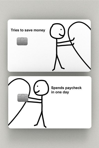 hediyenebak 2 Pack I Need to Save Money - for Banknote, Tosla, Bus Card Covering Sticker Credit Card