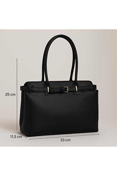 Timeless Kadın Klasik El ve Omuz Çantası – Siyah Renk