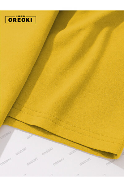 EFFRENATU Women's Power Printed Cotton Yellow T-Shirt-Black Shorts Set