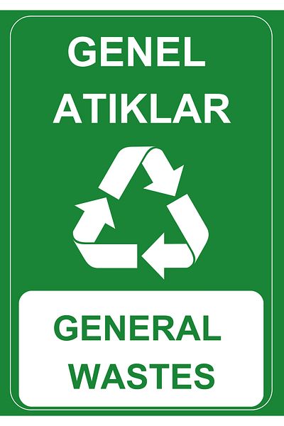 Girl Power 35 X 50 General Waste Foil Printing Sticker Warning Sign