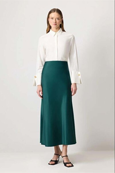 Touche Basic Saten Etek Yeşil