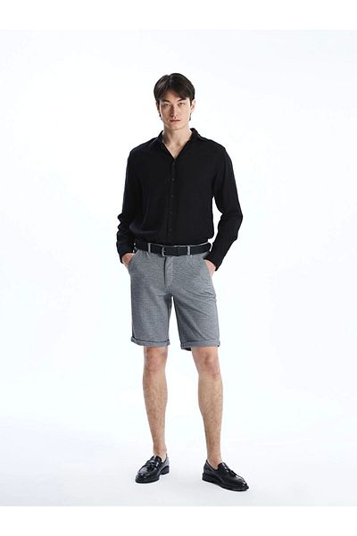 Store Slim Fit Long Sleeve Dobby Men's Shirt