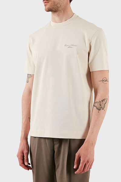 Emporio Armani With Logo 100% Cotton Regular Fit Crew Neck t Shirt Men t Shirt Em002660 Af13715 U