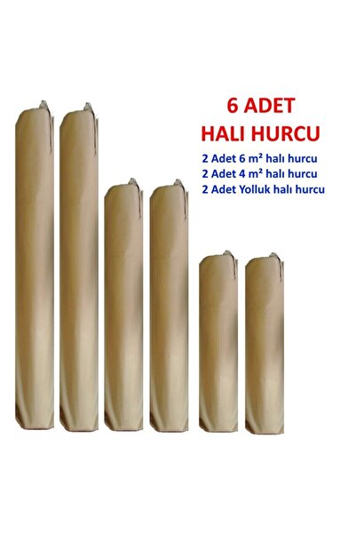 AboutThePerfect Kahve renkli 6 adet şık ve kaliteli halı seti, evinizde şıklı...