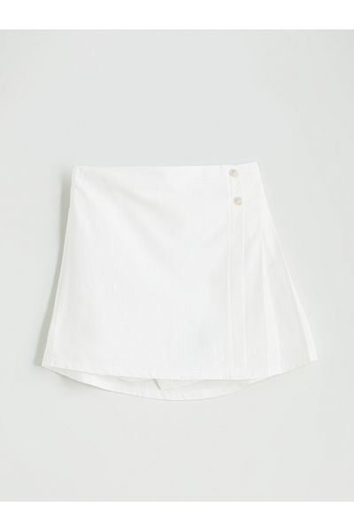LC Waikiki Elastic Waist Pleated Girl's Shorts Skirt