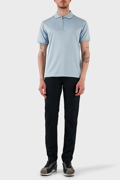 Emporio Armani 100% Cotton Regular Fit Normal Waist Straight Leg Pants Men Pants Em000668 Af14253