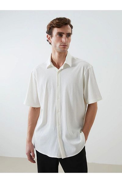 Store Vision Regular Fit Short Sleeve Men's Textured Shirt