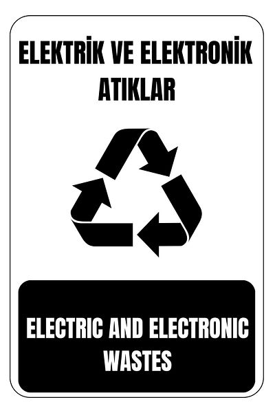 Girl Power 35X50 Warning Sign of Electrical and Electronic Waste Foil Printing on 3 mm Dekota