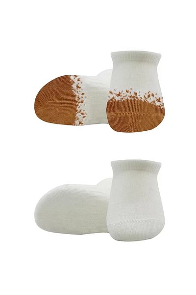 Haye Collection 2 Pack Combed Cotton Sneakers Socks Bs20105 Ecru Mustard