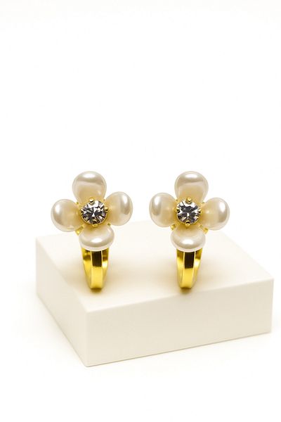 MakeWell Children's Compression Earring with Flower Design for Non-Pierced Ears