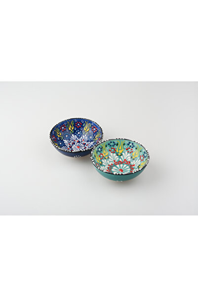 ADEN LİNA ART WORKSHOP طقم وعاء سيراميك مصنوع يدويًا مكون من قطعتين باللون ال...