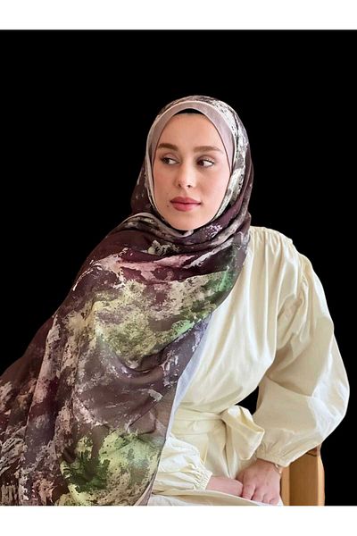 Freeista Antique Beige Patterned Shawl Lina 25062507340