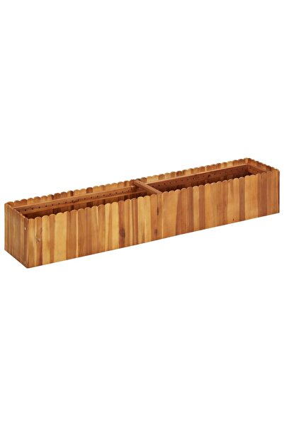 vidaxl سرير حديقة مرتفع 150 × 30 × 25 سم من خشب الأكاسيا الصلب