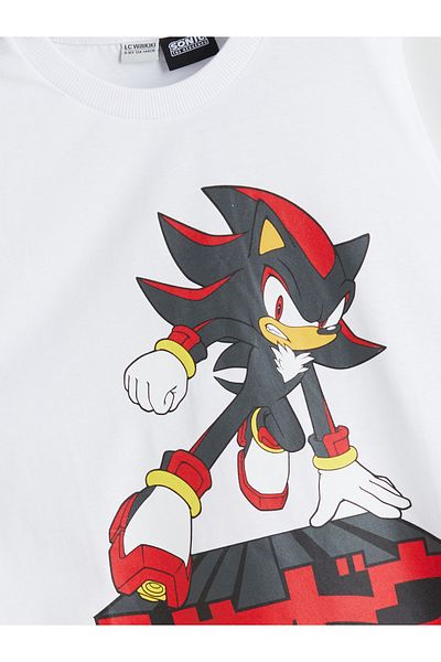 LC Waikiki Tricou pentru băiat cu decolteu rotund imprimat Sonic