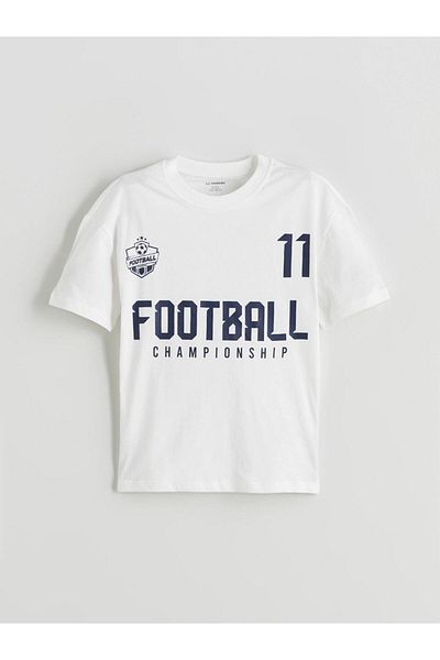 LC Waikiki Quality Parts from Celebi Store |   Crew Neck Printed Combed Cotton Boy's T-Shirt