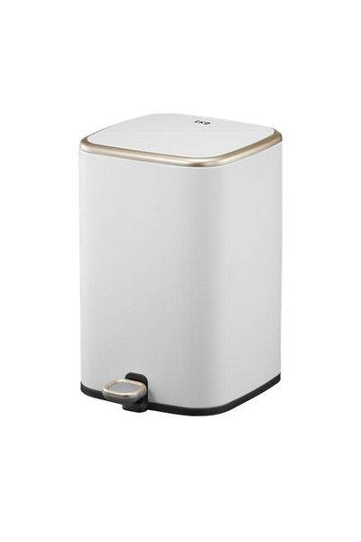Generic EKO Cubo Stainless Steel Step Bin with Soft Closing Lid White 9 Liter EK9333P-9L-MW