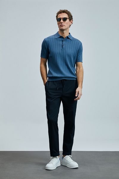 Lufian Glen Smart Men's Chino Pants Slim Fit Navy Blue