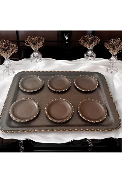 BARITCIOGLU Leather Tray Presentation Tray Tea Pad Tooling