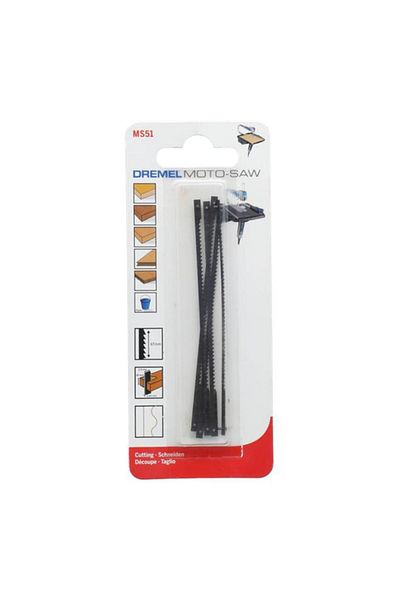 Generic مجموعة شفرات منشار قطع الخشب متعددة الأغراض MS51 Moto-Saw من DREMEL، 5 قطع، أسود، 18 مم، JE2 615 MS5 1JA