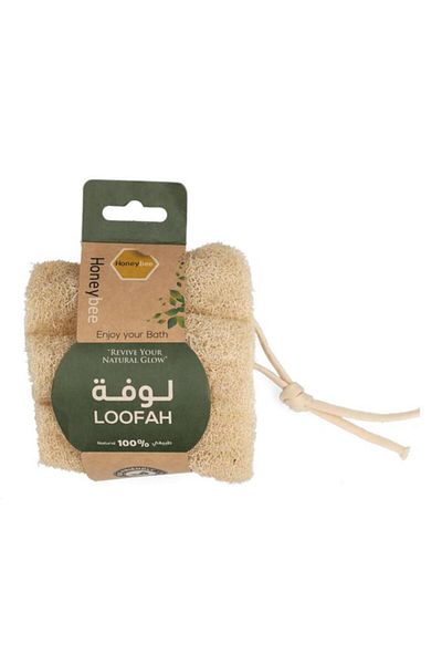 Generic HONEY BEE Lightweight Eco Friendly Natural Bath Loofah with Cotton Cord Beige 10cm EC 010