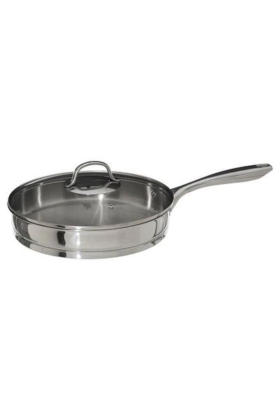 Generic Five Simply Smart Resilience Stainless Steel Saute Pan with Lid Silver 28cm 179708